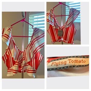Flying Tomato V-Neck Striped Blouse